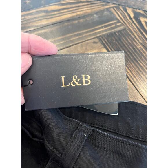 NWT Lucky & Blessed Black Jeans Women 24 Distressed Lace Grunge Goth Coquette - Picture 9 of 10